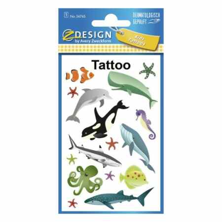 AVERY Tatuaże dla dzieci – zwierzęta morskie