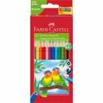 FABER-CASTELL Eco Colour Kredki trójkątne 12 kolorów z temperówką