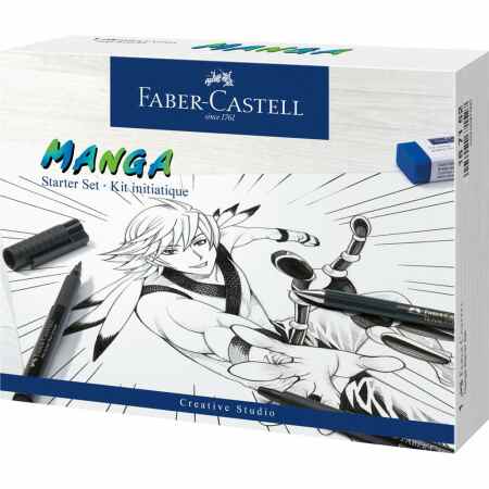 FABER-CASTELL Manga Starter Set Zestaw pisaków artystycznych i przyborów do tworzenia mangi