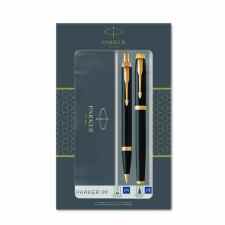 PARKER IM Black Laquer GT Zestaw prezentowy długopis + pióro wieczne