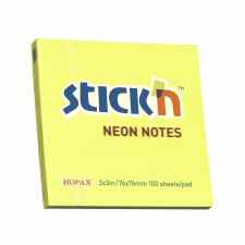 HOPAX Stick’n Neon notes Karteczki samoprzylepne żółte