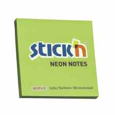 HOPAX Stick’n Neon notes Karteczki samoprzylepne zielone