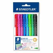 STAEDTLER Długopis jednorazowy trójkątny z przyciskiem 8 kolorów