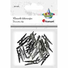 TITANUM Craft-Fun Series Klamry klamerki srebrne 20 szt.