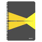 LEITZ Office card Kołonotatnik A5 w kratkę żółty