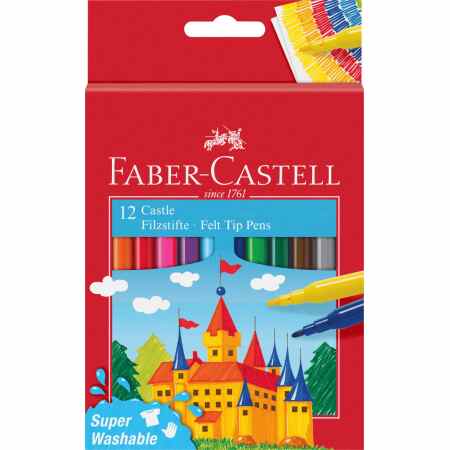 FABER-CASTELL Zamek Zestaw flamastrów 12 kolorów