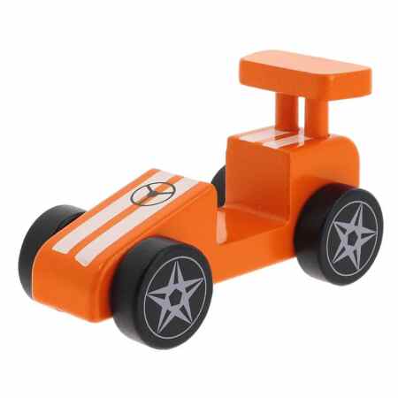 TREFL Zabawka drewniana Racing Car Orange Pomarańczowy samochód wyścigowy