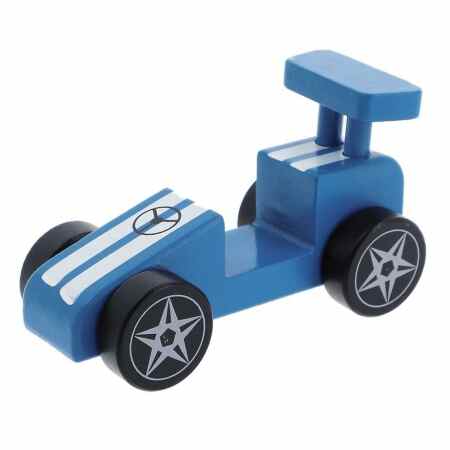 TREFL Zabawka drewniana Racing Car Blue Niebieski samochód wyścigowy
