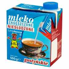 SM GOSTYŃ Mleko gostyńskie zagęszczone niesłodzone 7,5% 500ml