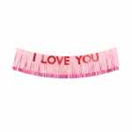 PARTYDECO Baner 'I Love You' 150 x 30 cm