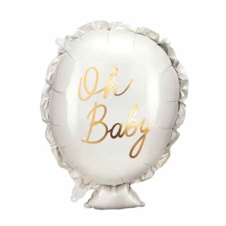 PARTY DECO Balon foliowy z napisem 'Oh baby’ 53 x 69 cm