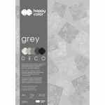 HAPPY COLOR Deco grey Blok A5 170g 20 arkuszy w tonacji szarej