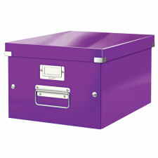 LEITZ Wow Click & Store Pudełko do przechowywania A4 fioletowe + PROMOCJA