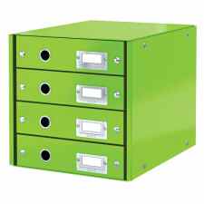 LEITZ Wow Click & Store Pojemnik z 4 szufladami zielony