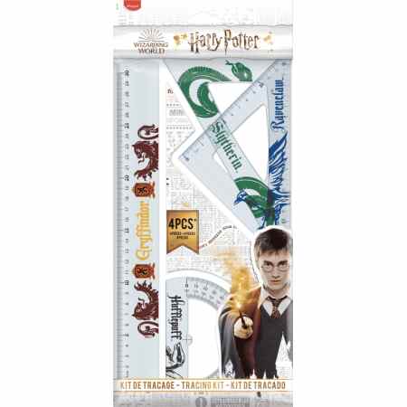 MAPED Harry Potter Zestaw kreślarski: linijka kątomierz 2x ekierka