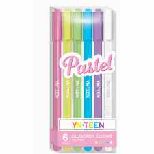 YN TEEN Długopisy żelowe 6 kolorów pastelowych