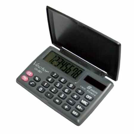 VECTOR KAV CH-861 Kalkulator kieszonkowy z klapką