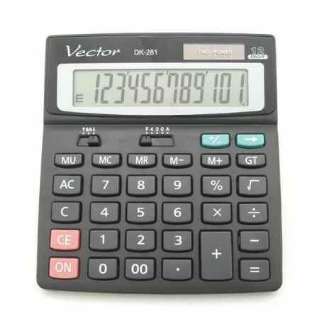 VECTOR KAV DK-281 BLK Kalkulator biurowy