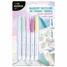 KIDEA Markery pastelowe do obuwia i tkanin 5 kolorów