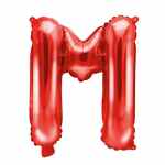 PARTY DECO Balon foliowy litera M czerwony 35 cm