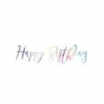 PARTY DECO Baner Happy Birthday opalizujący 16,5x62 cm