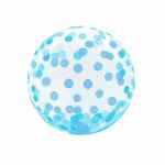 GODAN Aqua Balon kryształowy niebieskie grochy 18"