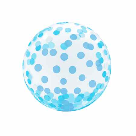 GODAN Aqua Balon kryształowy niebieskie grochy 18″