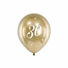 PARTY DECO Glossy Balon na 30 urodziny 6 sztuk