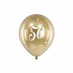 PARTY DECO Glossy Balon na 50 urodziny 6 sztuk