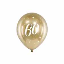PARTY DECO Glossy Balon na 60 urodziny 6 sztuk