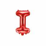 PARTY DECO Balon foliowy 'I' 35 cm czerwony