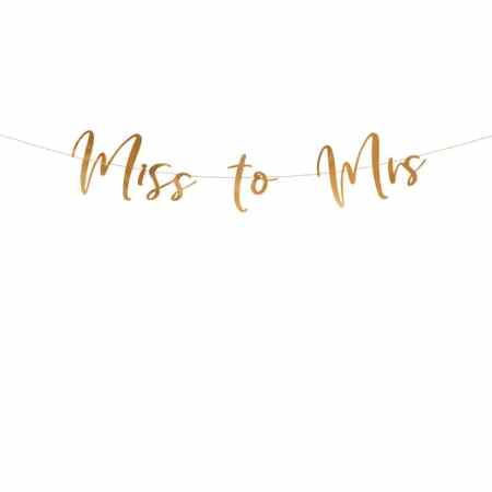 PARTY DECO Banner 'Miss to Mrs’ 18 x 76 cm