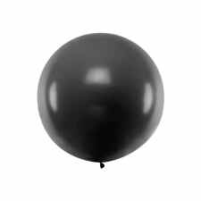 PARTY DECO Balon okrągły 1m pastel black