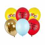 PARTY DECO Balony urodzinowe kolorowe 30cm 6 sztuk