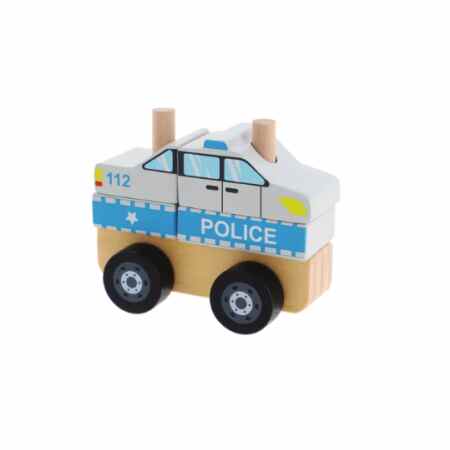 TREFL Zabawka drewniana Policja Wóz policyjny