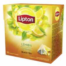 LIPTON Herbata czarna cytrynowa 20 torebek