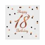GODAN Beauty & Charm Serwetki 'Happy 18 Birthday' 33x33 cm 20 szt.