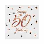 GODAN Beauty & Charm Serwetki 'Happy 50 Birthday' 33x33 cm 20 szt.