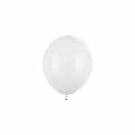 PARTY DECO Balony 12cm pastel pure white 100szt.