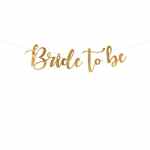 PARTY DECO Baner Girlanda złota 'Bride to be' 19 x 80cm