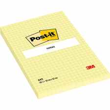 POST-IT® Karteczki samoprzylepne w kratkę 102 x 152 mm 100 żółtych karteczek