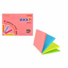 HOPAX Stick’n Magic pads Karteczki samoprzylepne 76 x 101 mm 4 neonowe kolory