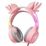ONIKUMA X15 PRO Buckhorn Słuchawki gamingowe przewodowe różowe