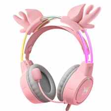 ONIKUMA X15 PRO Buckhorn Słuchawki gamingowe przewodowe różowe