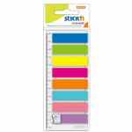 HOPAX Stick'n Zakładki indeksujące samoprzylepne 8 kolorów po 25 sztuk
