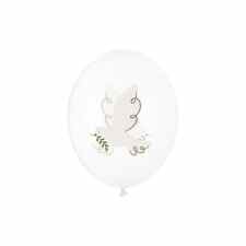 PARTY DECO Balony 30cm Crystal Clear – Gołąb 6 sztuk